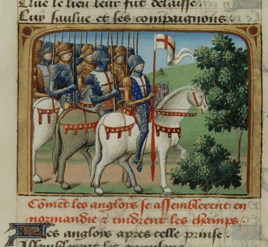 armée anglaise normandie vigiles charles VII - Frédérique Lachaud, au fil de l’Angleterre médiévale L’armée anglaise en Normandie, par Martial d’Auvergne, enluminure issue de l’ouvrage Vigiles de Charles VII, Paris, France, XV°siècle.