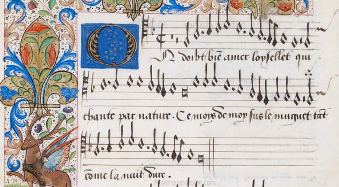 Manuscrit de Bayeux - Au-delà des chevaliers : la vraie vie au Moyen Âge Extrait du manuscrit de Chansonnier, dit Manuscrit de Bayeux. 1505-1510.