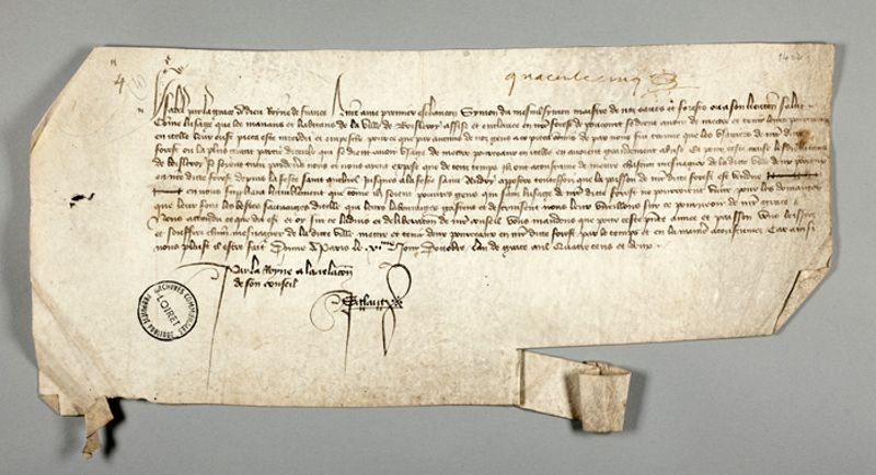 Charte Isabeau Bavière - Frédérique Lachaud, au fil de l’Angleterre médiévale Charte d’Isabeau de Bavière, reine de France, 11 octobre 1402.